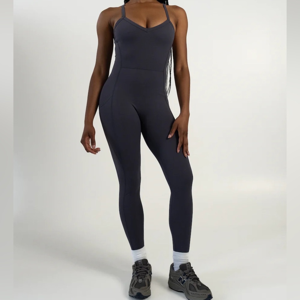 Women’s Sabe Athletic Rhythm Eclipse Blue workout Jumpsuit size M